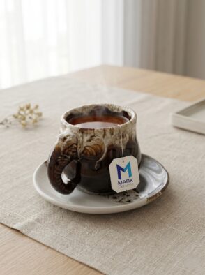 ถ้วยกาแฟช้างแฮนด์เมด ลายช้างนำโชค สำหรับธุรกิจ