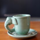 ถ้วยกาแฟช้างเซรามิก งานแฮนด์เมด สำหรับร้านอาหาร