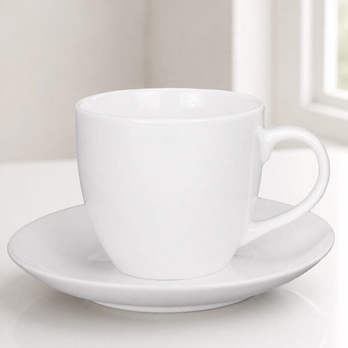 CMB001 ชุดถ้วยกาแฟเซรามิคพร้อมจานรอง รุ่น CMB001 สำหรับร้านกาแฟและโรงแรม